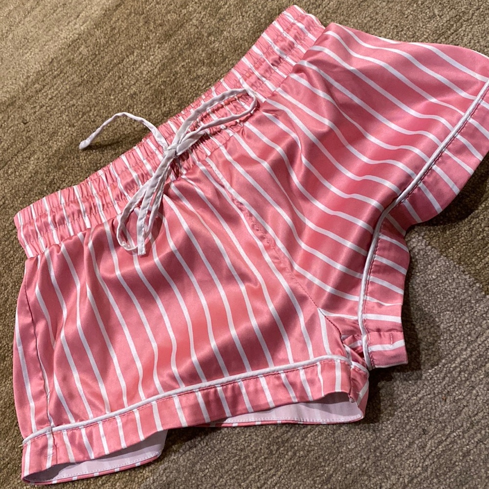 ~Garage~ Pink & White Striped Pajama Shorts